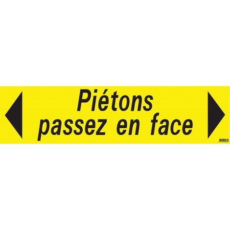 Taliaplast – Panneau de signalisation piétons passez en face 800x200mm – En polypropylène alvéolaire – Léger et résistant – Pour chantiers et zones aménagées