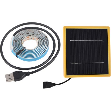 Lampe de Croissance Solaire 5W à Spectre Complet, Bande LED Horticole Haute Luminosité pour Plantes d'Intérieur 1M