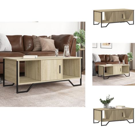 Table basse chêne sonoma 100x51x40 cm bois d'ingénierie - Table Basse - Tables Basses - Table D'appoint - Bout De Canapé (1/5)