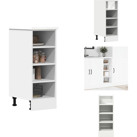 Unterschrank Weiß 30x44,5x81,5 cm Holzwerkstoff - Unterschrank - Unterschränke - Küchenschrank - Küchenmöbel (1/5)