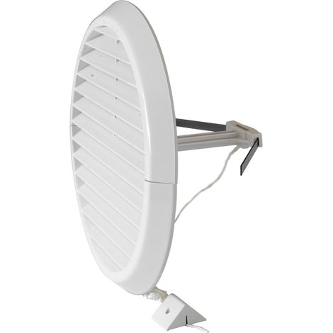 La Ventilazione DFR160X Griglia di Ventilazione in Plastica Pieghevole, Bianco, diametro 186 mm (1/5)