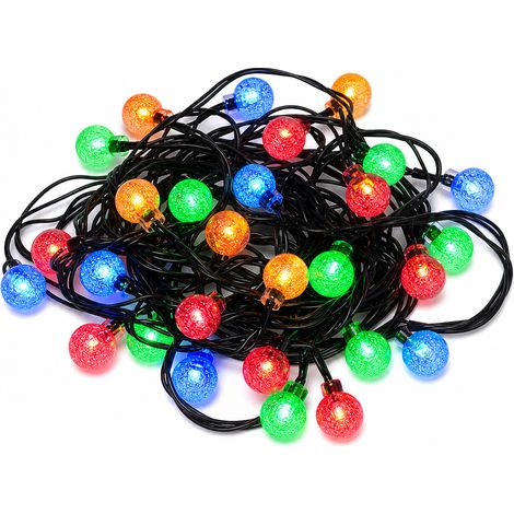 Guirlande Lumineuse LED Boules Bulles Multicolores, 40 LED, Étanche, Télécommande, USB ou Piles, Extérieur (1/5)