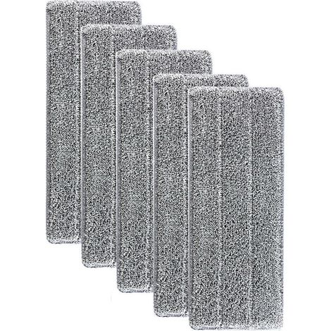 royaluxe -Serpillères en Microfibre pour Balai Lave-Sol Housse de Nettoyage de Rechange Vadrouille La Tête de Ménage de Vadrouille pour Balai Plat Nettoyage en Microfibre/Lingettes de Nettoyage 33x12m (1/5)
