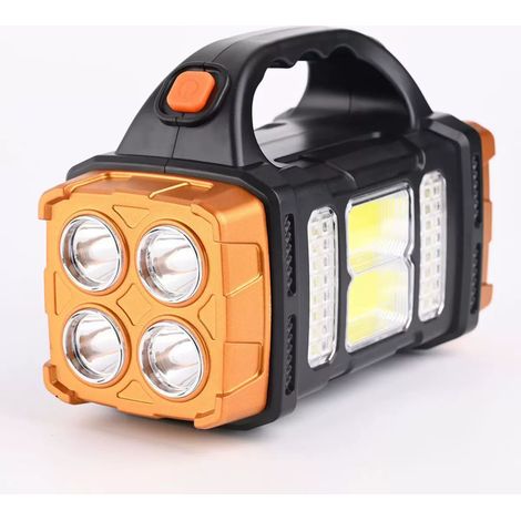Lampe torche solaire haute luminosité : lampe de travail LED multifonctionnelle étanche, rechargeable via USB-C, (1/5)