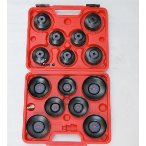 CHIAVI A TAZZA PER FILTRO OLIO 15 PZ CARTUCCIA AUTO CAMBIO UNIVERSALE CHIAVE 881