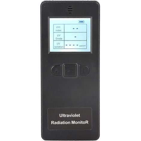 Mesureur de rayonnement ultraviolet numérique portable avec écran LCD et affichage de la température (1/4)