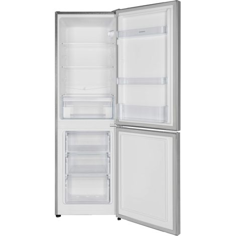 Kühlschrank Kühl Gefrierkombi Standgerät freistehend Silber 144 cm Respekta