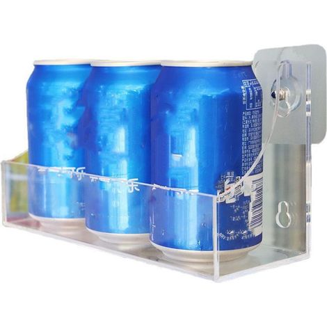 Bacs de rangement muraux pour réfrigérateur, organisateur de canettes de soda polyvalent et robuste pour dépanneur à domicile (1/5)