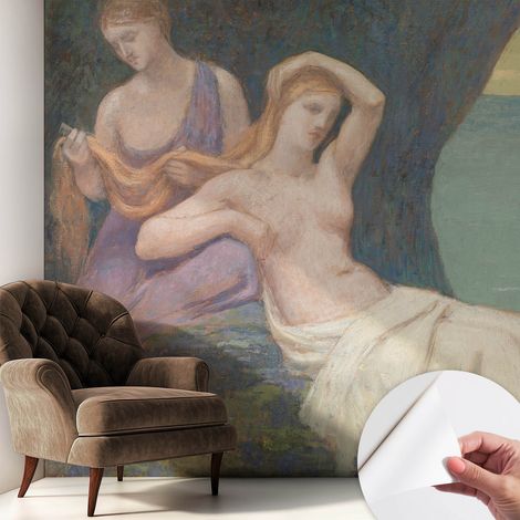 Papier peint adhésif décoratif pour salon chambre et cuisine Facile à poser avec colle Scène balnéaire 250x250 cm (1/5)