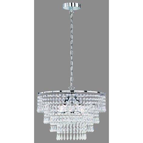 Orient Araña 3 Luces E14 Cromo Ø42 cm Trio Iluminación Colgantes Decorativos (1/2)