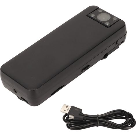 Mini caméra corporelle HD 1080p avec vision nocturne, à clipser dans le dos, portable, pour voiture, vélo, maison ou bureau. (1/5)