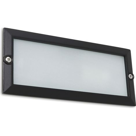 Foco empotrable de pared XALOC E27 20 W IP44 95° Negro