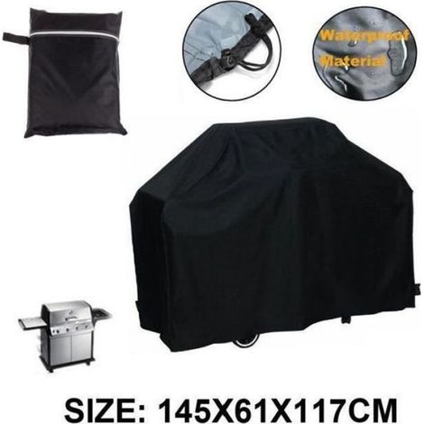 Housse Protection Barbecue - Étanche Anti-poussière UV - Pour Grill à Gaz et Charbon - 145 x 61 x 117 cm - 1 Pièce (1/4)