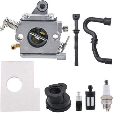 Carburateur MS170 pour Stihl MS170 MS180 Tronçonneuse avec Filtre à Air, Bouchon de Réservoir, Filtre à Essence, Bougie d'Allumage, Remplace C1Q-S57 C1Q-S57A C1Q-S57B 1130 120 0603 (1/5)