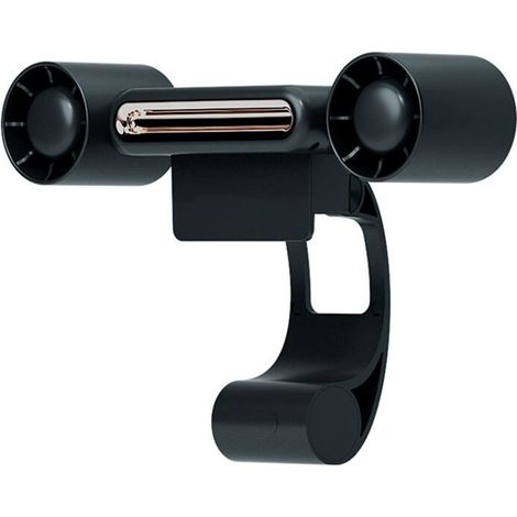 Ventilatore portatile ricaricabile con luce LED, silenzioso e luminoso, display a quattro velocità, piccolo ventilatore nero