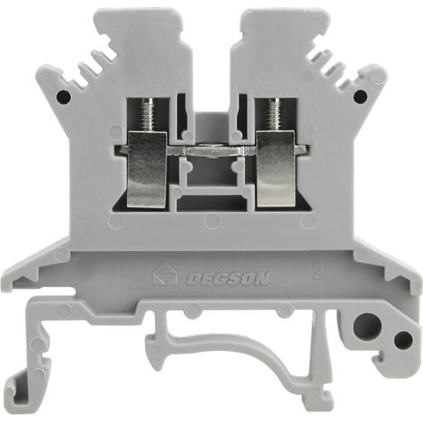 Connettore a vite grigio per guida DIN TH35, 1,5 mm² 1P. (1/4)