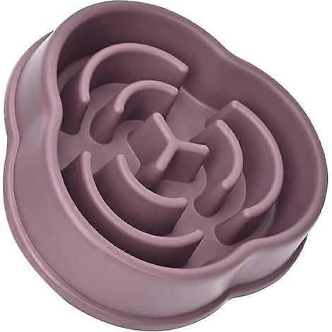 Gamelle anti-glouton pour chiens de petite et moyenne taille, gamelle anti-glouton pour chiots - Violet (1/5)