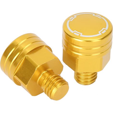 2 pezzi SEPP tappi per fori per specchietto retrovisore moto viti parti di modifica decorative realizzate in lega di alluminio (OR) (1/5)