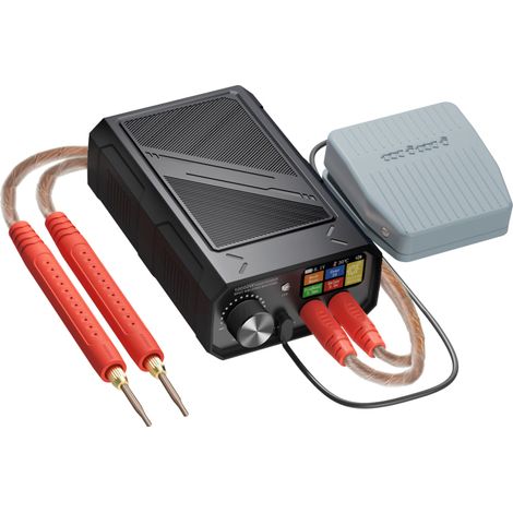 Saldatrice a punti portatile da 10000 W, strumento di saldatura manuale compatibile con pacco batterie agli ioni di litio 18650