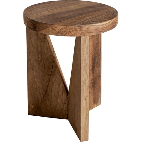 Table basse bois récupéré marron style nordique finition naturelle - Marron bois naturel (1/5)