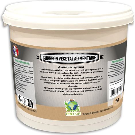 Charbon Végétal Volailles Seau 750g - Prefor