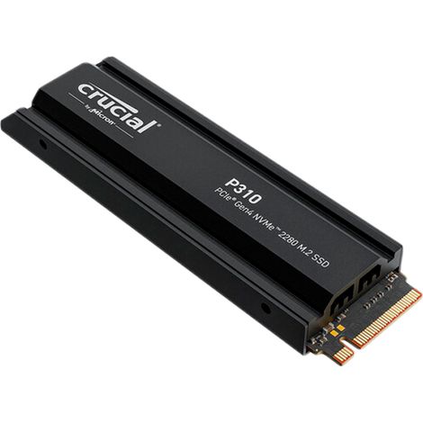 Crucial P310 1TB SSD PCIe NVMe M.2 2280, r7100MB/s, w6000MB/s, s chladičom