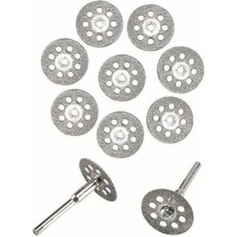 10x Mini Diamant Coupe Disque Roue Lame de Scie Kit Pour Rotatif Outi,pour couper, scier, couper, meuler et aléser des matériaux durs(22mm) (1/5)