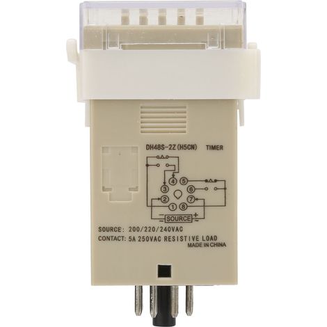 O111ROM DH48S-2Z écran LCD relais temporisé 8 broches 0.01S-9999H (220VAC) (1/5)