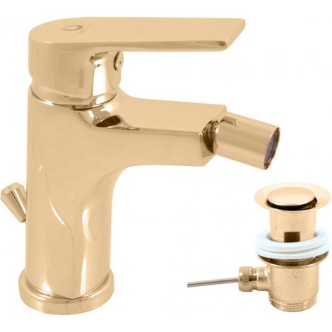 Mitigeur bidet COLORADO en laiton doré avec siphon (1/3)