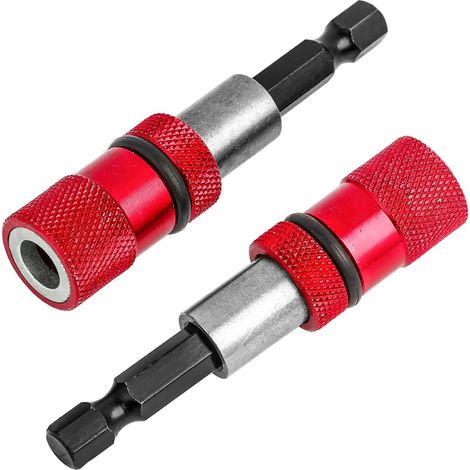 2pcs Porte-embouts Magnétiques avec Butée de Profondeur Réglable, Tige Hexagonale 1/4", Embouts de Tournevis PH2 Inclus (1/5)