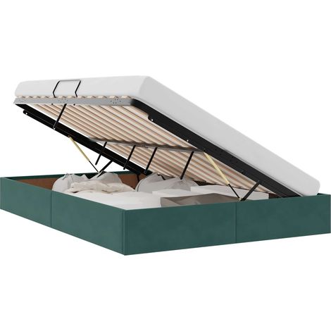 Maison Exclusive - Letto ottomano Verde Scuro 140 x 190 cm Velluto