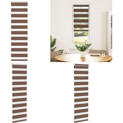 vidaXL Zebrarollo Braun 45x100 cm Stoffbreite 40,9 cm Polyester (1/5)