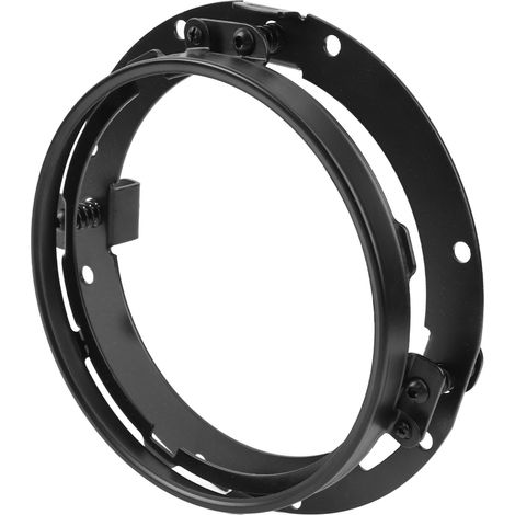 Support de montage pour phare LED 7 pouces, anneau de garniture noir moto, bagues de phare pour Glide, kit fixation moto noir (1/5)