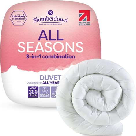 Slumberdown All Seasons Combi Duvet, 13.5 Tog, Single