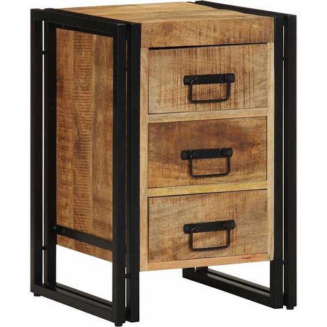 Maison Exclusive - Armadio da Notte 40 x 40 x 59 cm Legno di mango massello (1/5)
