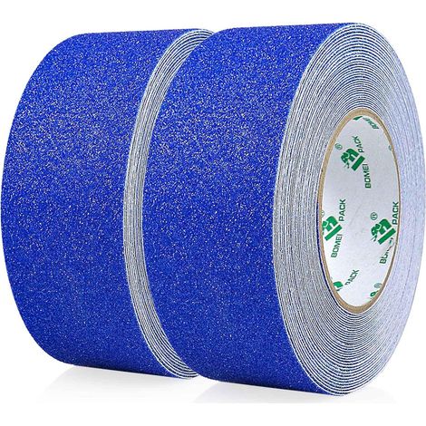 Ruban antidérapant Sécurité phosphorescente pour escaliers, marches, auto-adhésif, haute traction forte grip tape Grip antidérapant (50mm10m) (2R Bleu) (1/5)