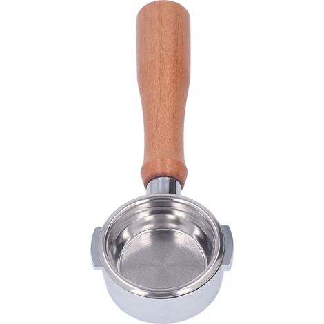 Kaffeefilterhalter aus Aluminiumlegierung, 58 mm, 2 Halterungen, bodenloser Filterhalter mit einlagigem Filtersieb (1/5)