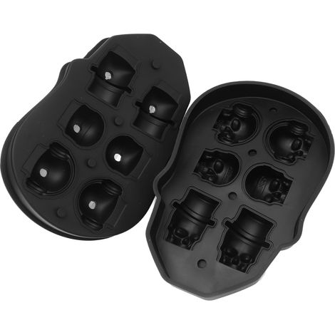 3D-Totenkopf-Silikonformen für Eiswürfel, Gebäck und Pudding – ideal für Küche, Partys und Bar