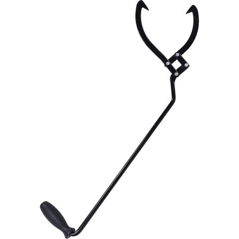 Pinça Para Lenha, Abertura De 25 Cm, Acabamento Resistente À Ferrugem Para Lareiras Internas E (1/5)