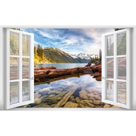 Tableau decoratif paysage de montagne - Made in France - 80x50cm Toile imprimée (1/5)