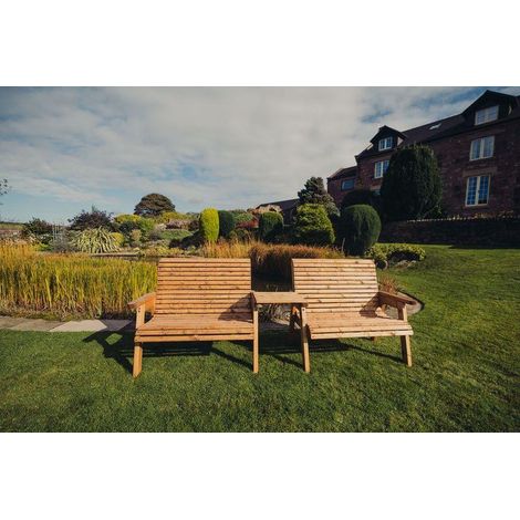 Valley Wooden Garden 4 Seat Set 2X2B Straight Tray (1/3)