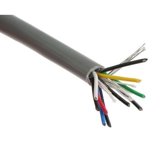 Rs Pro – Câble électrique multipaire 5 paires 0,2 mm² 24 AWG – Cuivre étamé – Longueur 100m – Pour installations électriques et systèmes de communication
