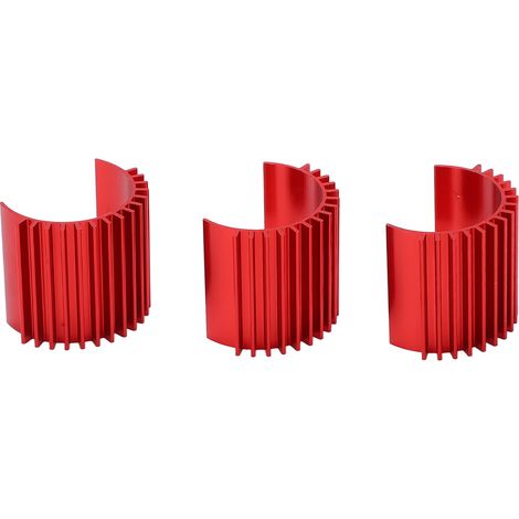 3 dissipateurs thermiques en aluminium pour moteur brushless 370 WPL C14 (rouge) (1/5)