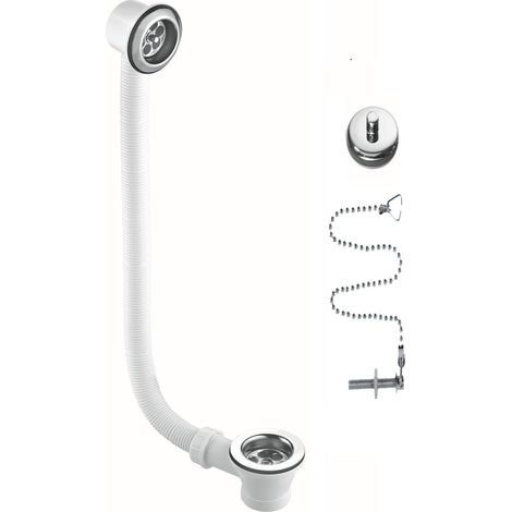 Mcalpine Combi Bath Waste O/Flow - Chrome - Efficient Drainage