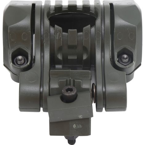 Tragbare Taschenlampenhalterung mit Helmclip (25 mm), Kunststoffhalterung. (1/5)