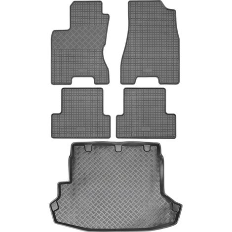 Set di tappetini in gomma per auto e tappetino per bagagliaio per Nissan X-Trail T31 SUV dal 2008 al 2013.