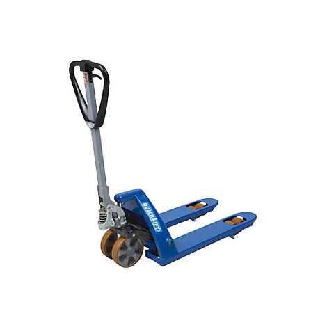 Transpaleta con QuickLift  ruedas de poliuretano  longitud de