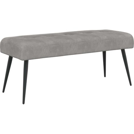Bench with Button Tufted Light Grey 110 x 40 x 46 cm Velvet vidaXL