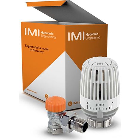 HEIMEIER Set 3 Testa termostatica K eco e valvola termostatica Eclipse, DN 15, Angolo, 9696-26.800