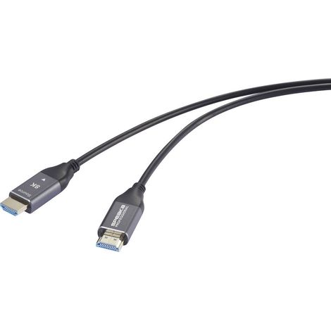 SpeaKa Professional HDMI / Fibra ottica Cavo Spina HDMI-A, Spina HDMI-A 60 m Nero SP-12842680 UHD 8K,, Cavo ottico atti